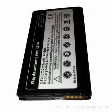 2,250mAh Q10 Mobile Phone Battery for RIM's BlackBerry NX1, with 3.7V Voltage